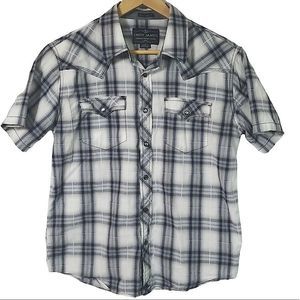 Cody James Short Sleeve Pearl Snap Shirt  sz S